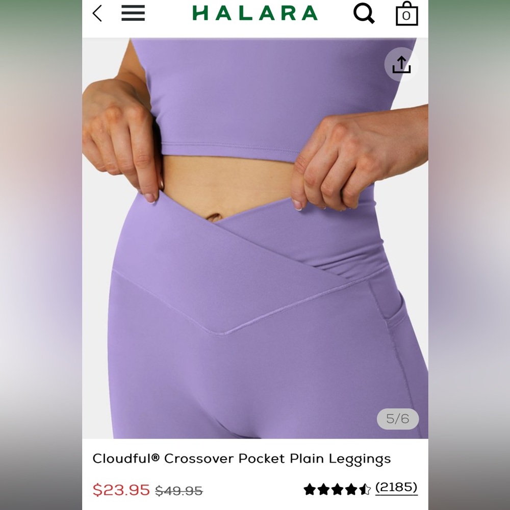 Halara cloudful crossover leggings